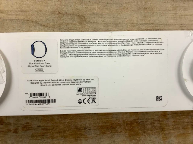 Apple - series 7 - smartwatch gps blue aluminium - afbeelding 7 van  7