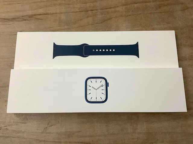 Apple - series 7 - smartwatch gps+ blue aluminium - afbeelding 3 van  7