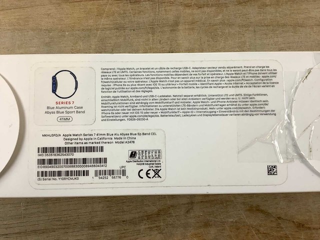 Apple - series 7 - smartwatch gps+ blue aluminium - afbeelding 7 van  7