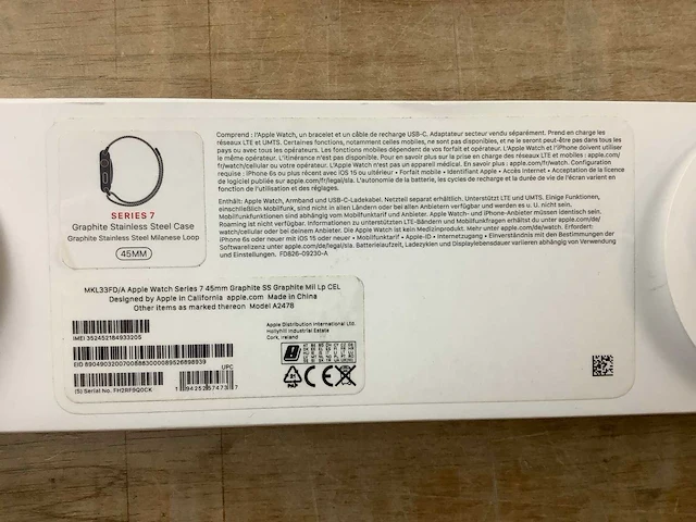 Apple - series 7 - smartwatch gps+ graphite stainless steel - afbeelding 7 van  7
