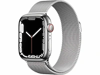 Apple - series 7 - smartwatch gps+ silver stainless steel - afbeelding 1 van  7