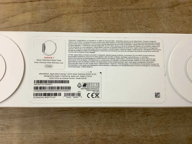 Apple - series 7 - smartwatch gps+ silver stainless steel - afbeelding 7 van  7