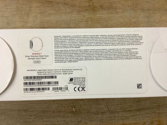 Apple - series 7 - smartwatch gps+ silver stainless steel - afbeelding 7 van  7