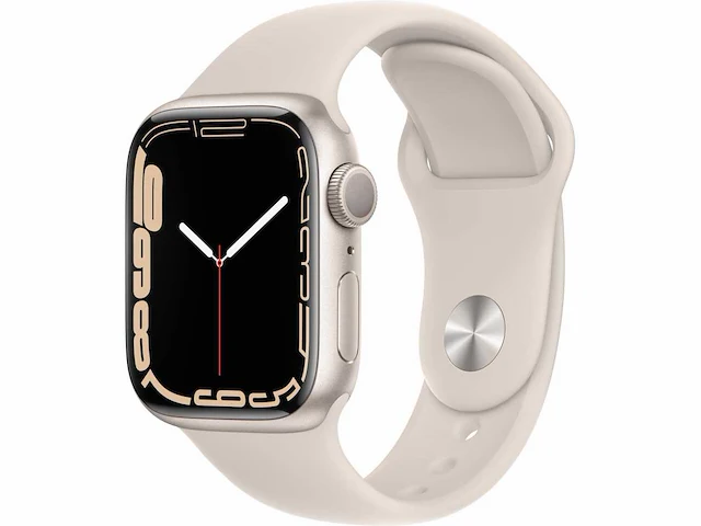 Apple - series 7 - smartwatch gps starlight aluminium - afbeelding 1 van  7
