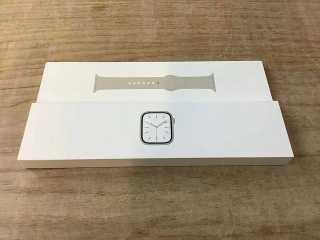 Apple - series 7 - smartwatch gps starlight aluminium - afbeelding 3 van  7