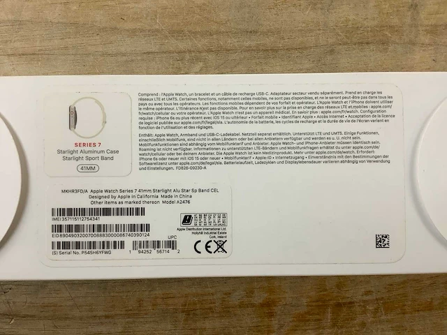 Apple - series 7 - smartwatch gps+ starlight aluminium - afbeelding 7 van  7