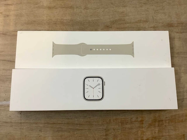 Apple - series 7 - smartwatch gps+ starlight aluminium - afbeelding 3 van  7