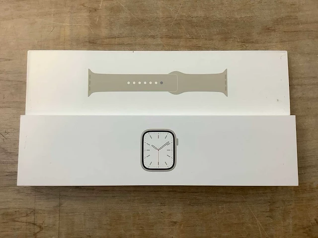 Apple - series 7 - smartwatch gps+ starlight aluminium - afbeelding 3 van  7