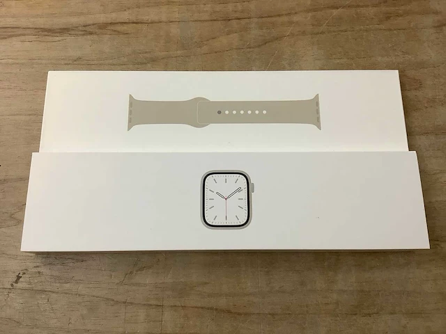 Apple - series 7 - smartwatch gps starlight aluminium - afbeelding 3 van  7