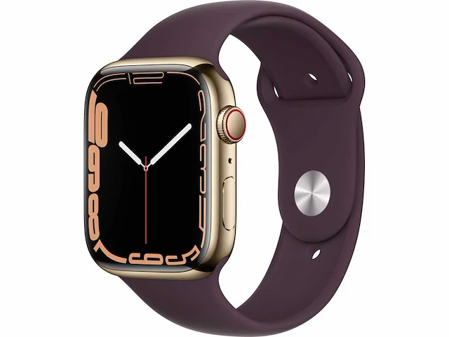 Apple - series 7- smartwatch gps+ gold stainless steel - afbeelding 1 van  5