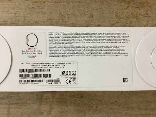 Apple - series 7- smartwatch gps+ gold stainless steel - afbeelding 5 van  5
