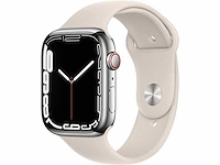 Apple - series 7- smartwatch gps+ silver stainless steel - afbeelding 1 van  7