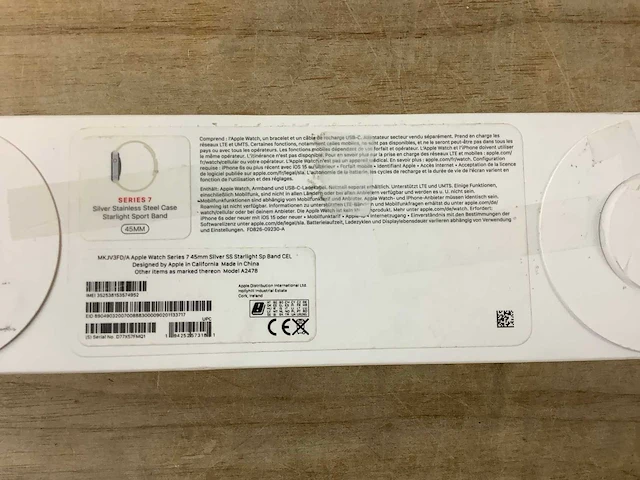 Apple - series 7- smartwatch gps+ silver stainless steel - afbeelding 7 van  7