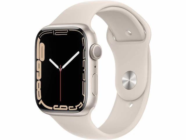 Apple - series 7- smartwatch gps starlight aluminium - afbeelding 1 van  7