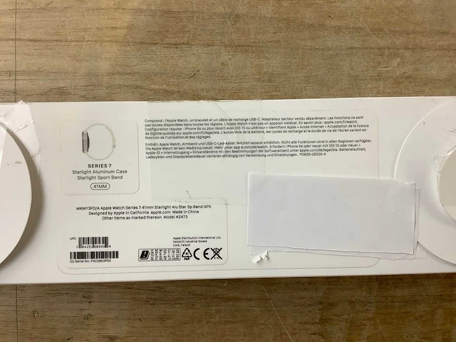 Apple - series 7- smartwatch gps starlight aluminium - afbeelding 7 van  7