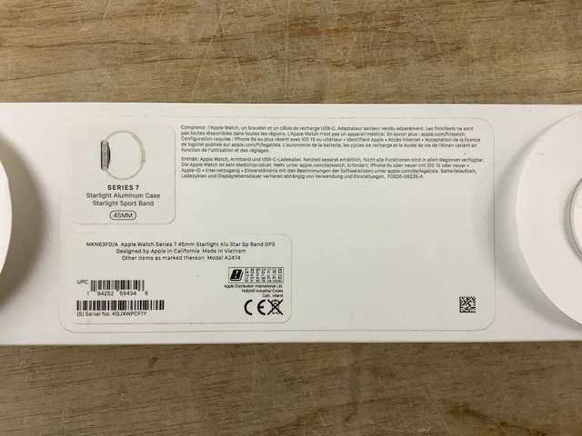 Apple - series 7- smartwatch gps starlight aluminium - afbeelding 7 van  7