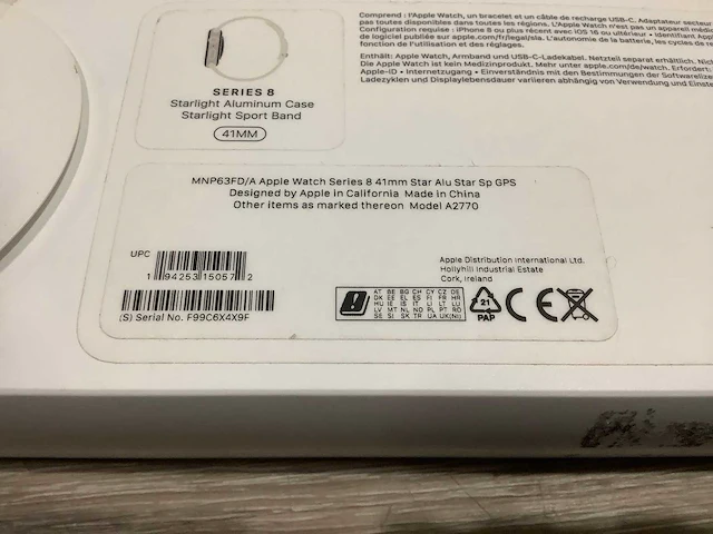 Apple - series 8 - smartwatch gps aluminium starlight - afbeelding 7 van  7