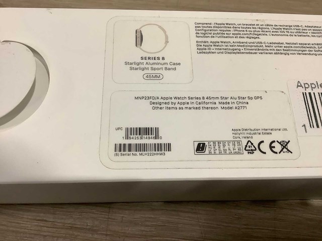 Apple - series 8 - smartwatch gps aluminium starlight - afbeelding 8 van  8