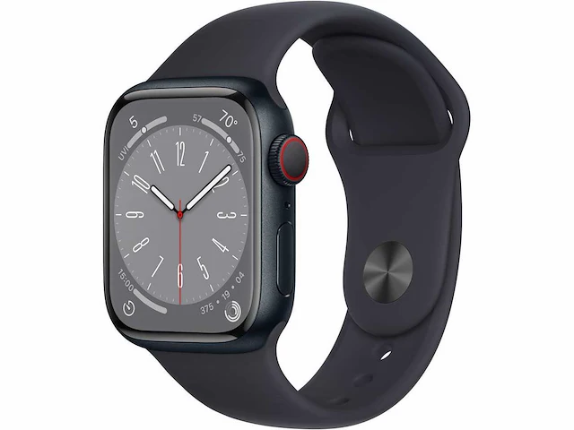 Apple - series 8 - smartwatch gps+ midnight aluminium - afbeelding 1 van  6