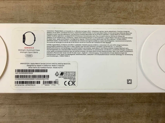 Apple - series 8 - smartwatch gps+ midnight aluminium - afbeelding 6 van  6