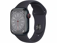 Apple - series 8 - smartwatch gps + midnight aluminium - afbeelding 1 van  7