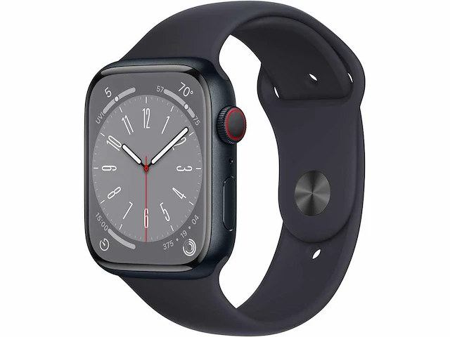 Apple - series 8 - smartwatch gps+ midnight aluminium - afbeelding 1 van  7