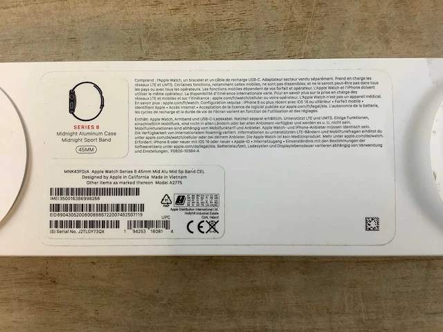 Apple - series 8 - smartwatch gps+ midnight aluminium - afbeelding 7 van  7