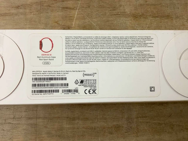Apple - series 8 - smartwatch gps+ red aluminium - afbeelding 4 van  7