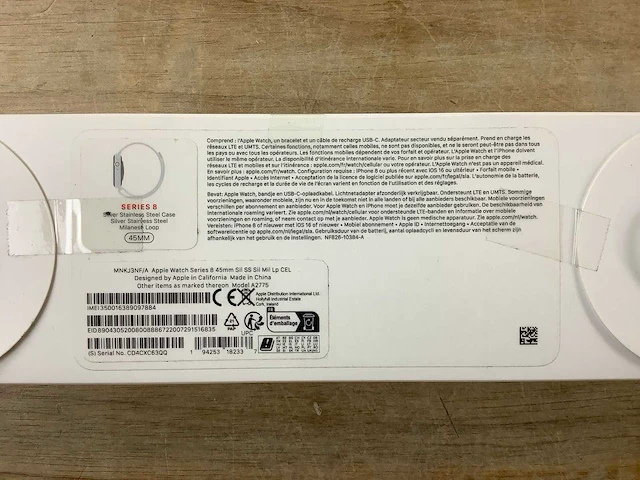 Apple - series 8 - smartwatch gps+ silver stainless steel - afbeelding 7 van  7