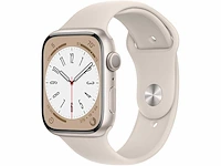Apple - series 8 - smartwatch gps starlight aluminium - afbeelding 1 van  7