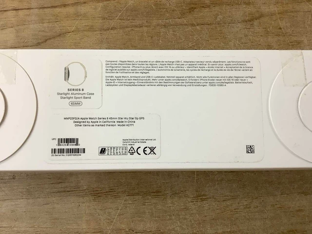 Apple - series 8 - smartwatch gps starlight aluminium - afbeelding 7 van  7