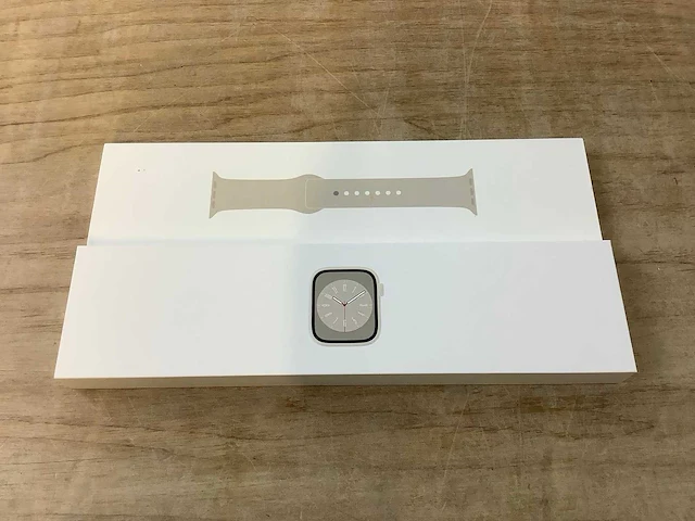 Apple - series 8 - smartwatch gps starlight aluminium - afbeelding 3 van  7