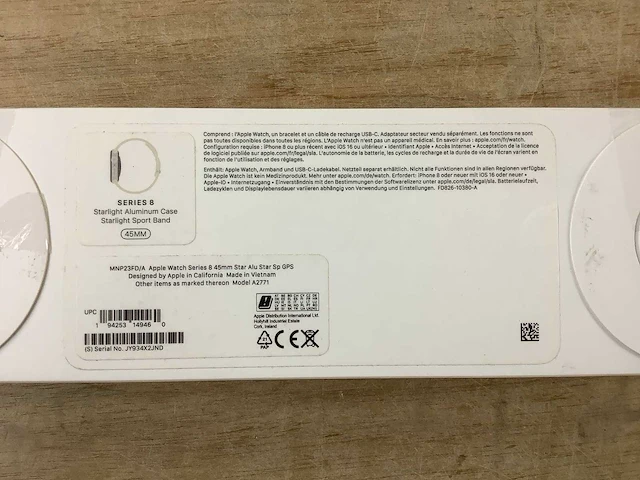 Apple - series 8 - smartwatch gps starlight aluminium - afbeelding 7 van  7