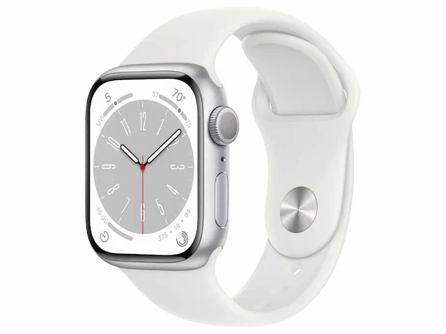Apple - series 8 - smartwatch gps zilver aluminium - afbeelding 1 van  5
