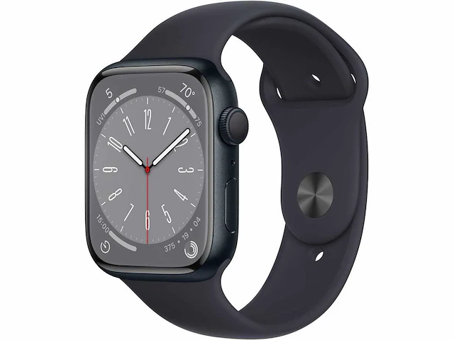 Apple - series 8- smartwatch gps midnight aluminium - afbeelding 1 van  7