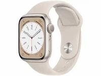 Apple - series 8- smartwatch gps starlight aluminium - afbeelding 1 van  6