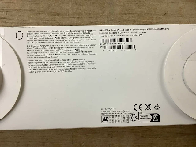 Apple - series 9 - smartwatch gps midnight aluminium - afbeelding 3 van  7