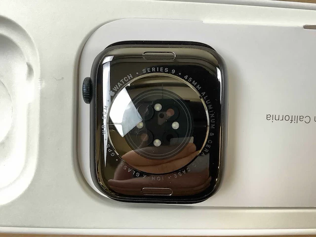 Apple - series 9 - smartwatch gps midnight aluminium - afbeelding 6 van  7