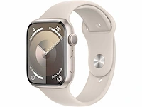 Apple - series 9 - smartwatch gps starlight aluminium - afbeelding 1 van  7
