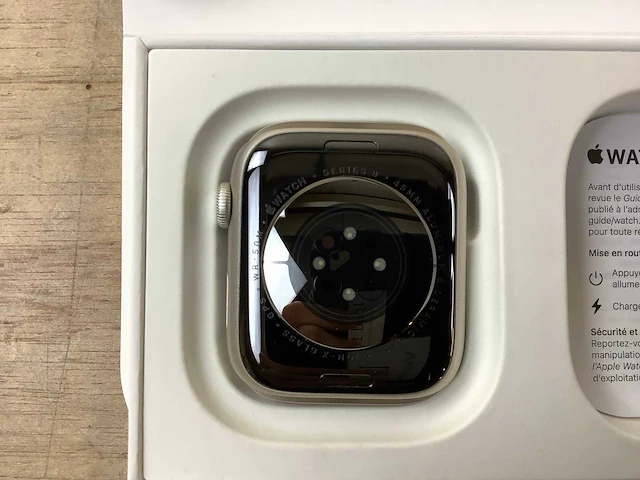 Apple - series 9 - smartwatch gps starlight aluminium - afbeelding 6 van  7