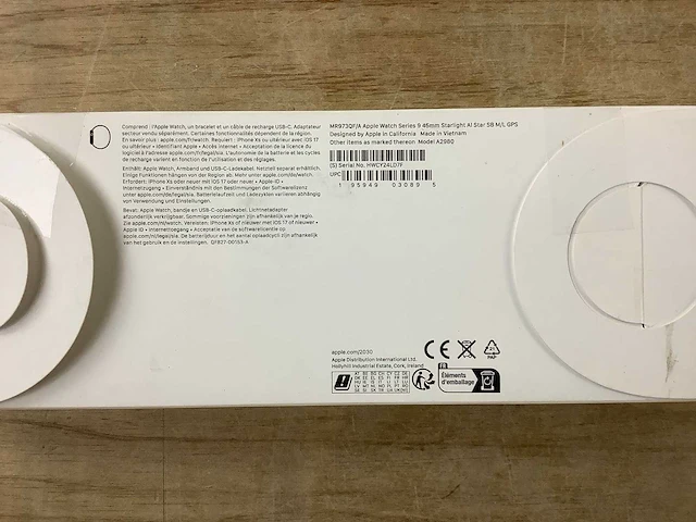 Apple - series 9 - smartwatch gps starlight aluminium - afbeelding 7 van  7