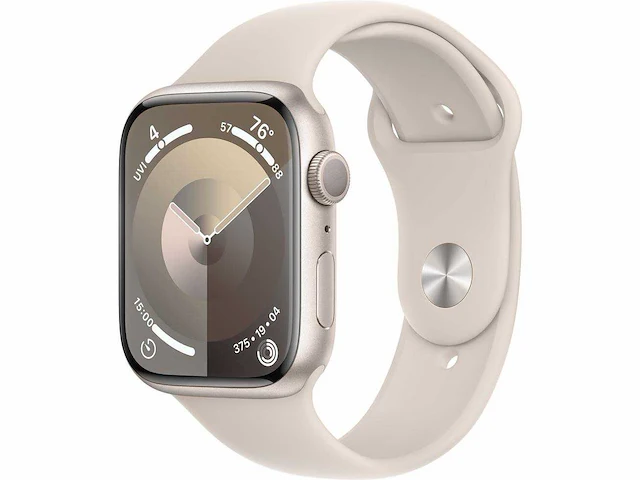 Apple - series 9 - smartwatch gps starlight aluminium - afbeelding 1 van  7