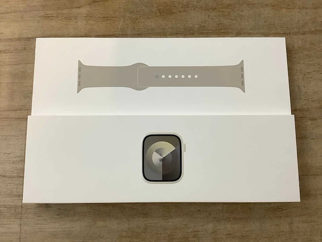 Apple - series 9 - smartwatch gps starlight aluminium - afbeelding 3 van  7