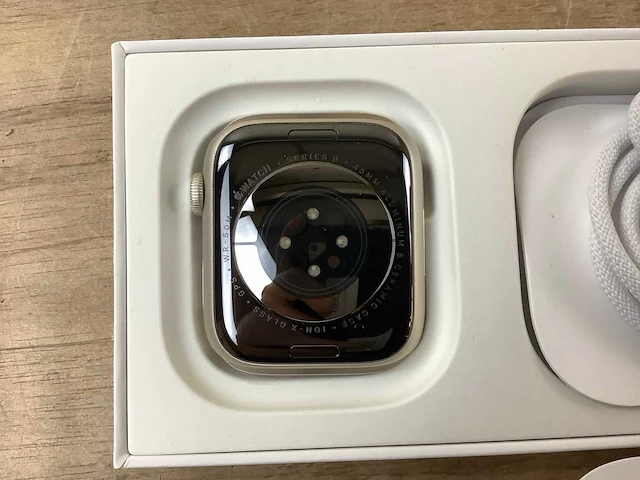 Apple - series 9- smartwatch gps starlight aluminium - afbeelding 6 van  7