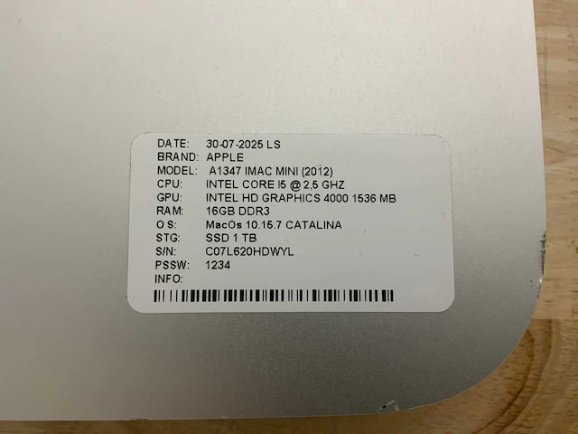 Apple a1347 mac mini desktop (2x) - afbeelding 7 van  8