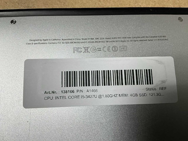 Apple a1466 macbook air - afbeelding 3 van  3