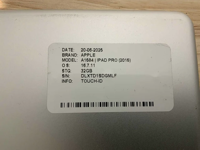 Apple a1584/a1652 ipad pro tablet (2x) - afbeelding 4 van  8