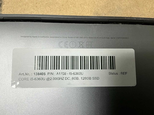 Apple a1708 - i5-6360u macbook pro - afbeelding 3 van  3