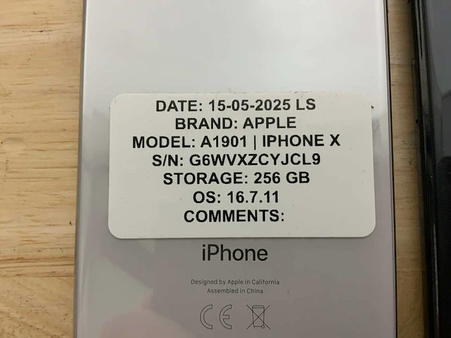 Apple a1901 iphone x (2x) - afbeelding 3 van  8