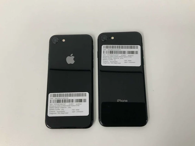 Apple a1905 iphone 8 64gb space gray mq6g2 (2x) - afbeelding 3 van  3